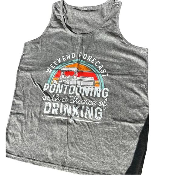 Tank Top women’s size XL gray “ weekend forecast” - Picture 1 of 6